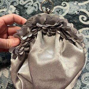 Silver dressy clutch
